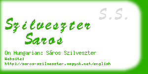 szilveszter saros business card